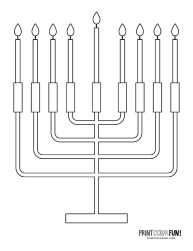 Hanukkah coloring pages menorah clipart plus info about this important jewish holiday at