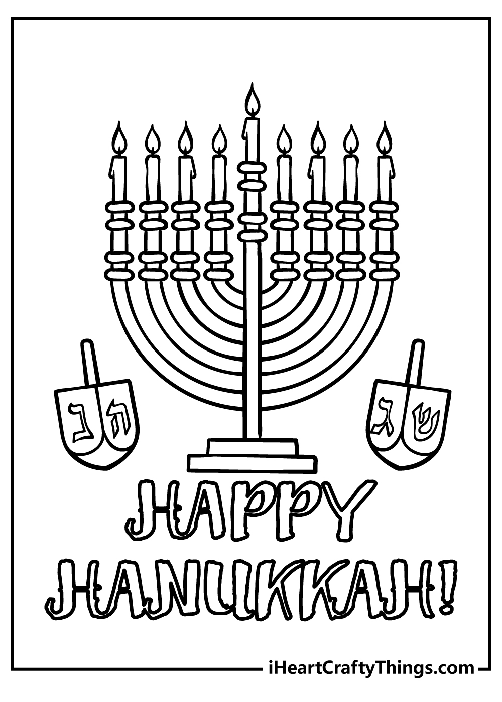 Hanukkah coloring pages free printables