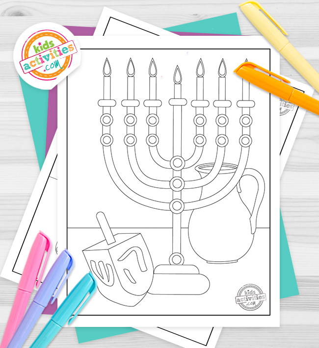 Free printable hanukkah coloring pages kids activities blog