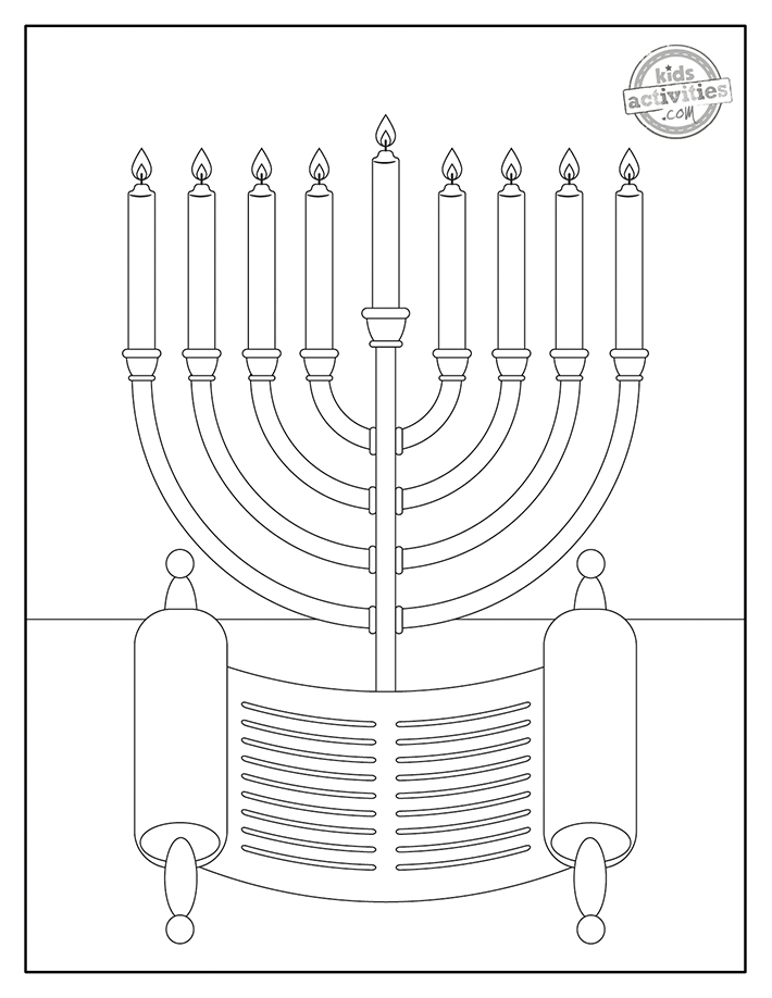 Free printable hanukkah coloring pages kids activities blog