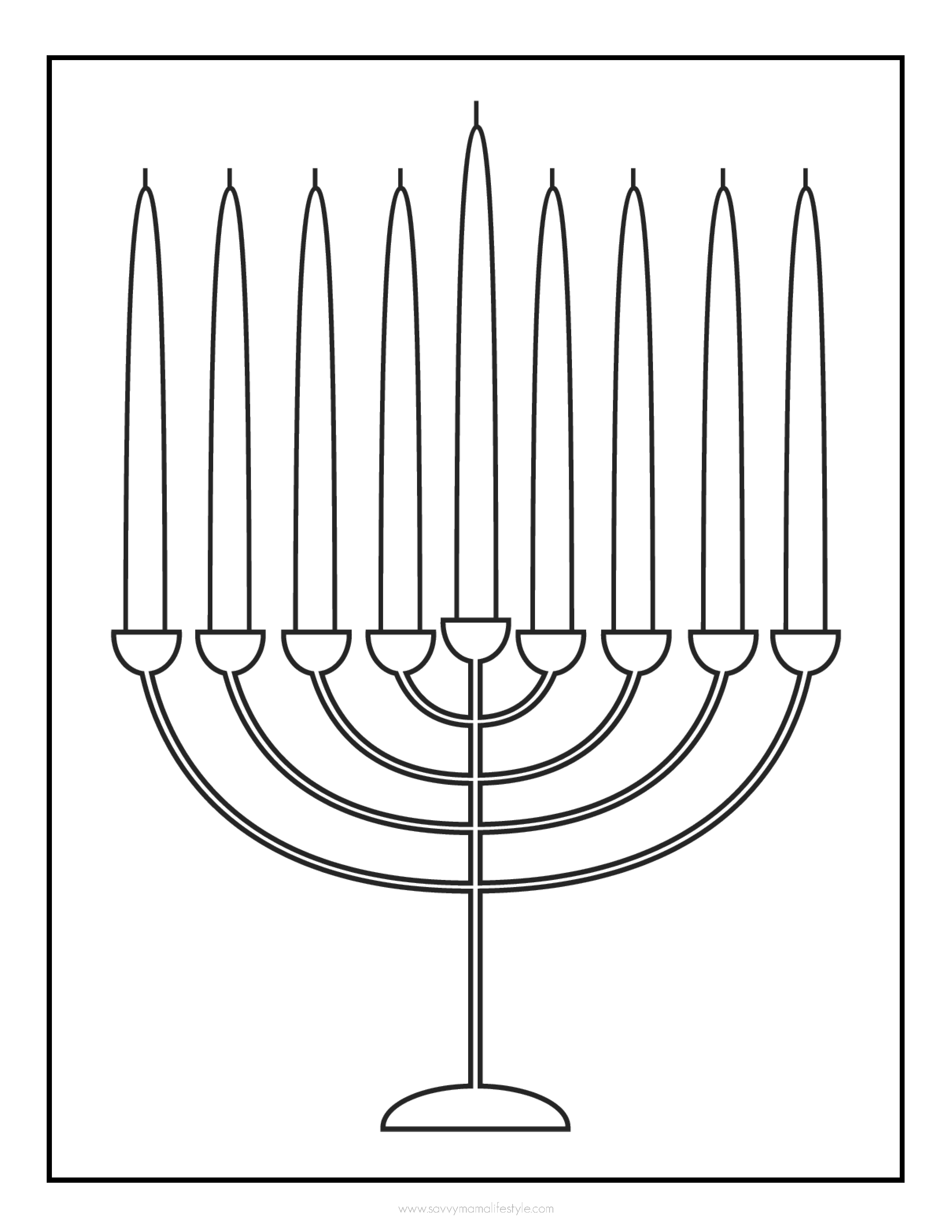 Printable hanukkah coloring pages bingo game cards