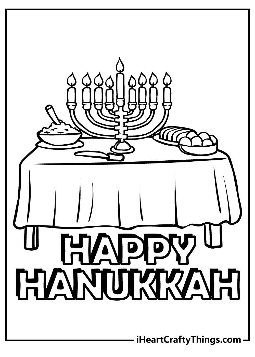 Hanukkah coloring pages free printables