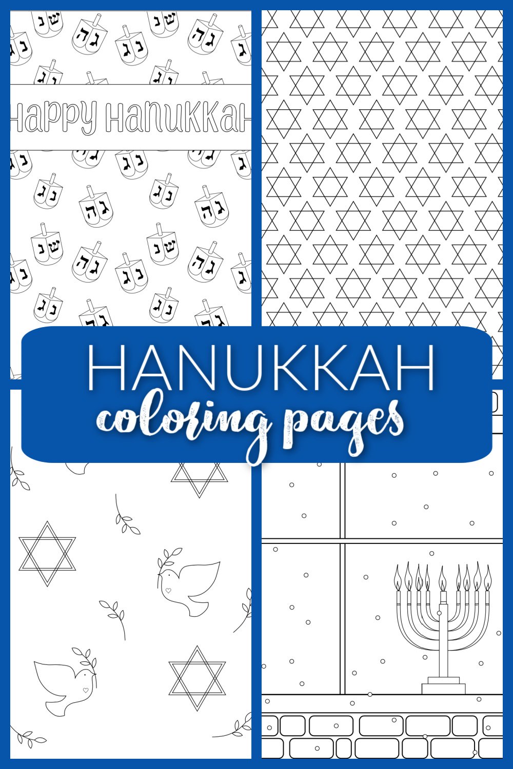 Printable hanukkah coloring pages for kids