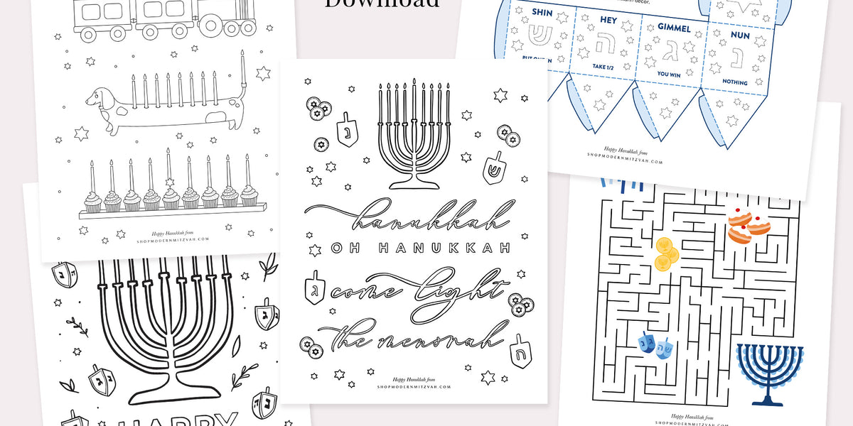 Hanukkah coloring sheets activities