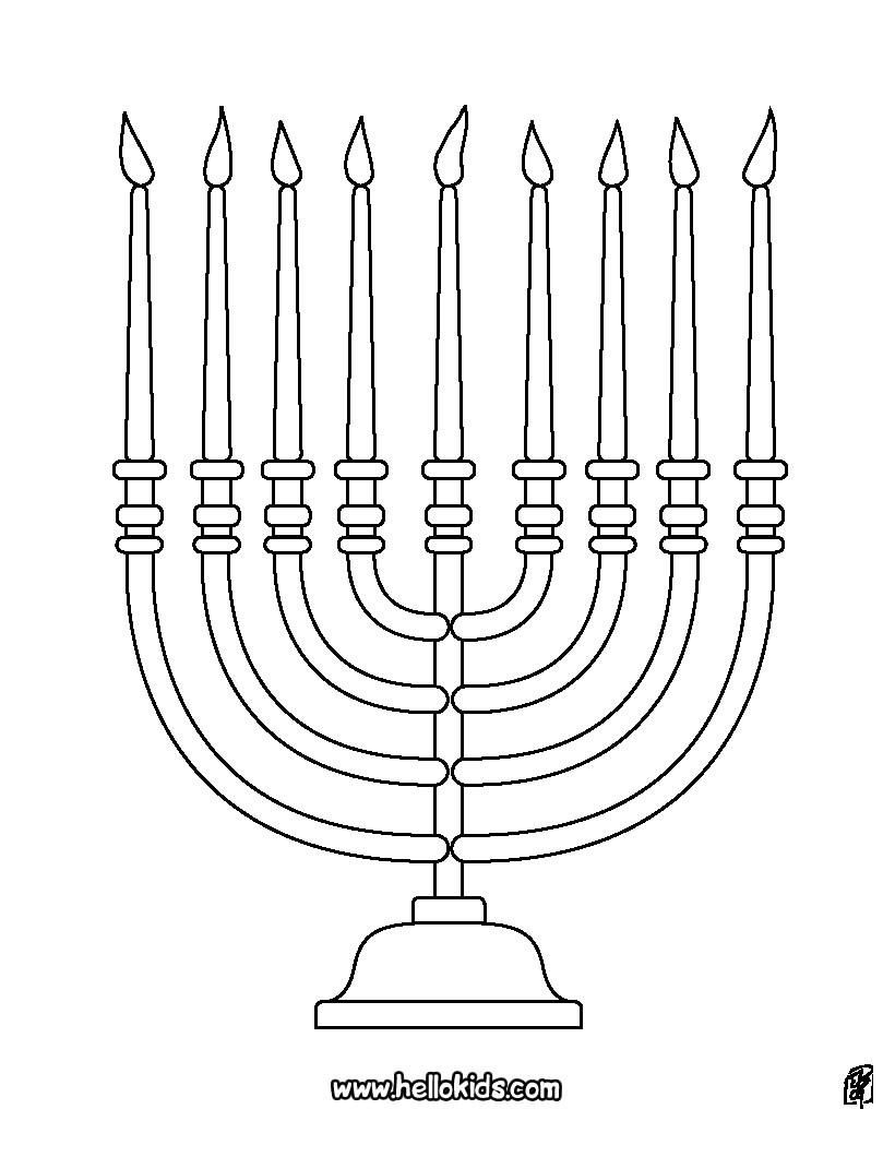 Menorah coloring pages