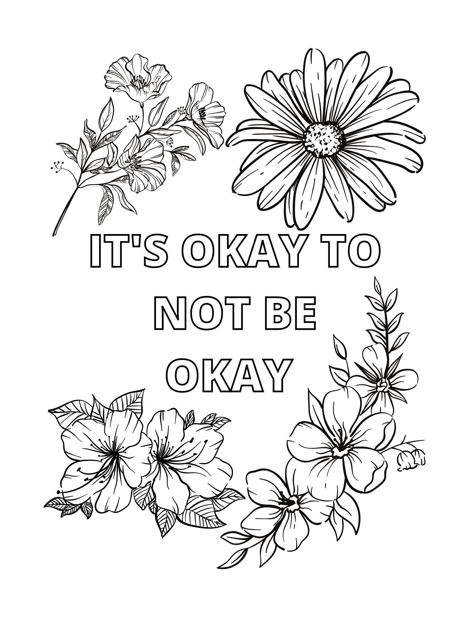 Mental health coloring page