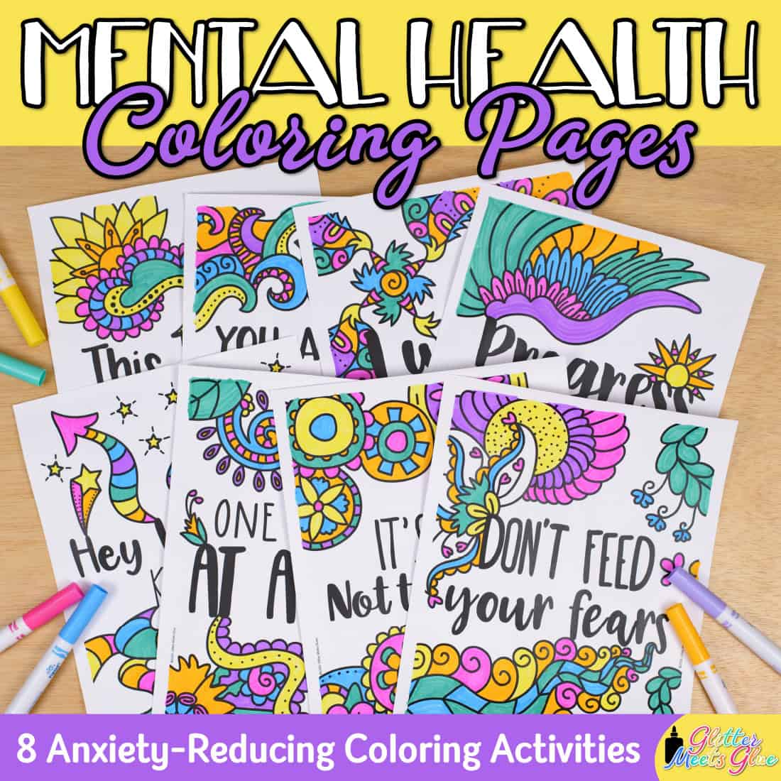 Mental health coloring pages â mental health awareness month