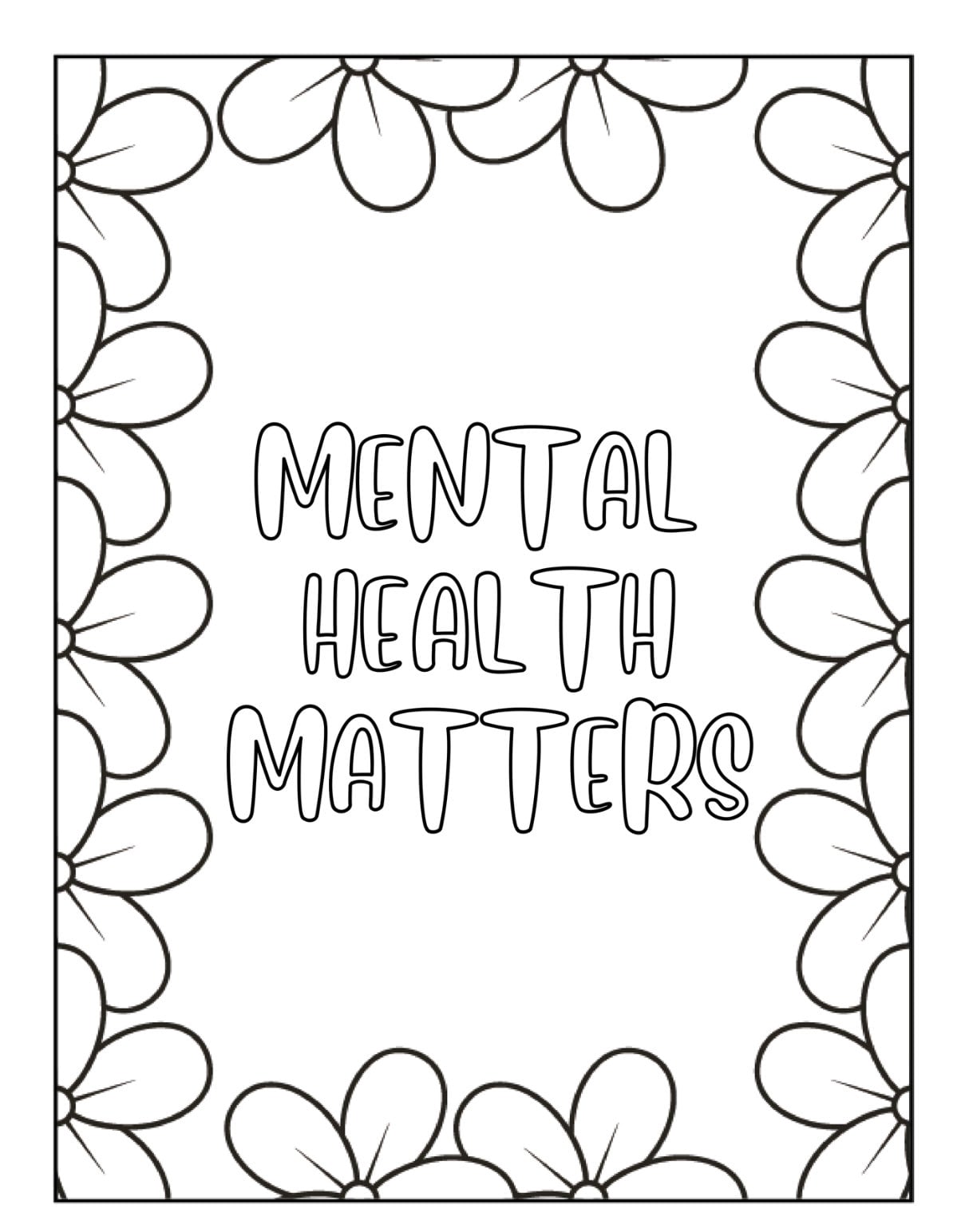 Mental health coloring book