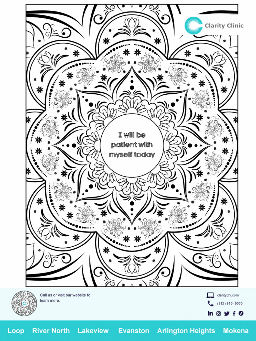 Download coloring pages free from clarity clinic