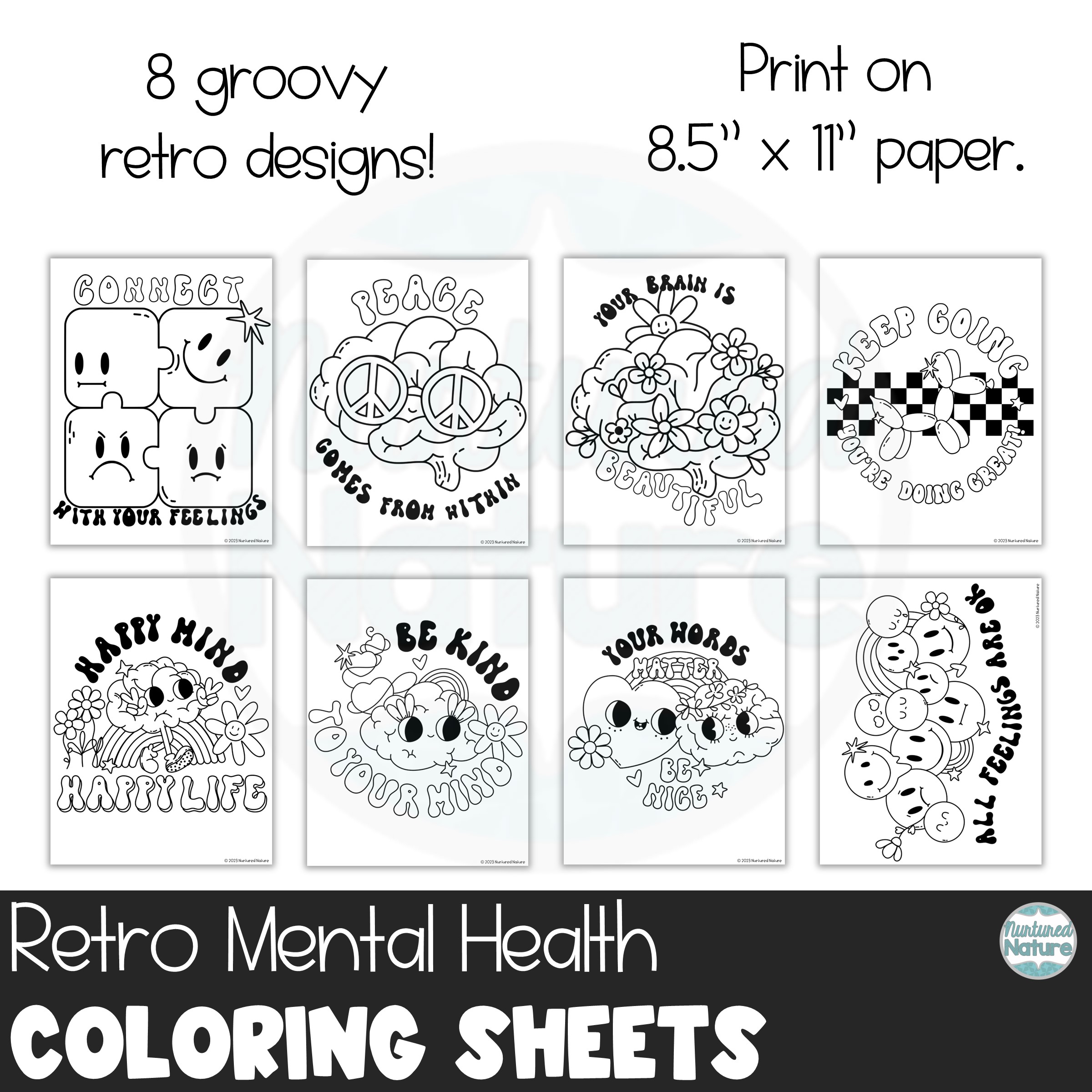 Mental health awareness coloring pages