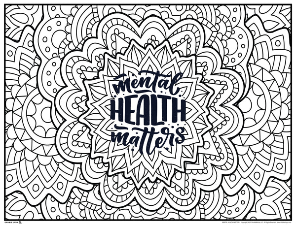 Mental health matters giant coloring poster â debbie lynn