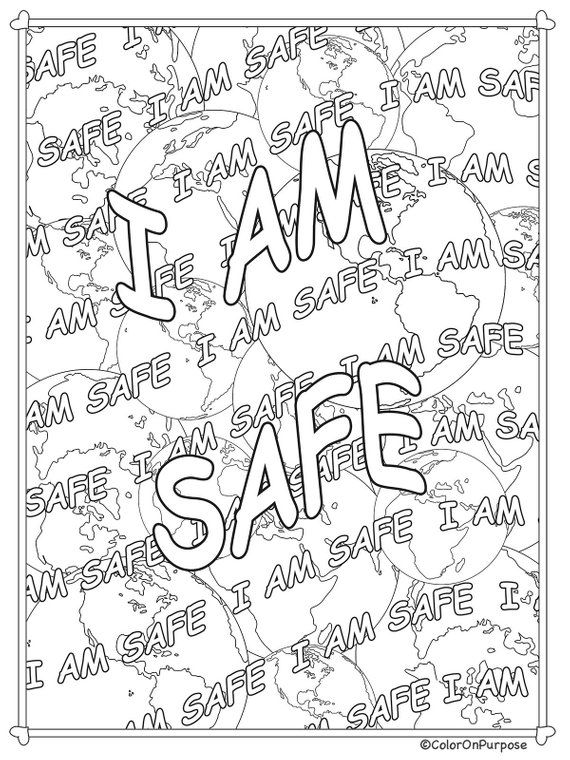 Mental health affirmation coloring pages positive core belief affirmations self esteem affirmation coloring page printable