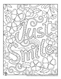 Positive sayings adult coloring pages woo jr kids activities childrens publishing