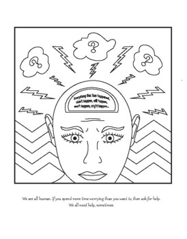 Mental health wellness coloring page for all grades ages by nadine staaf