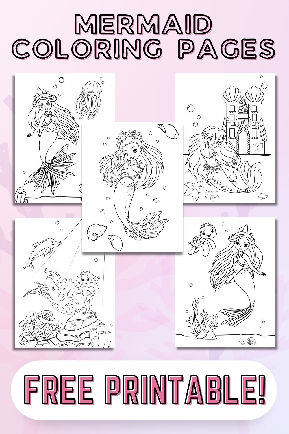 Mermaid coloring pages