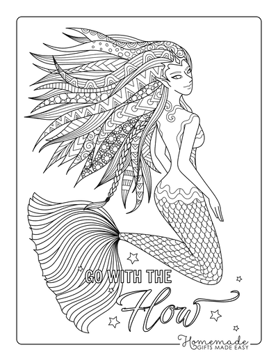 Free printable mermaid coloring pages