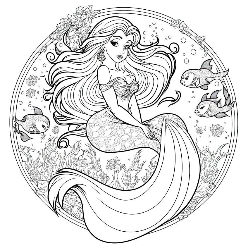 Mermaid coloring pages