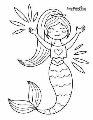 Mermaid coloring pages