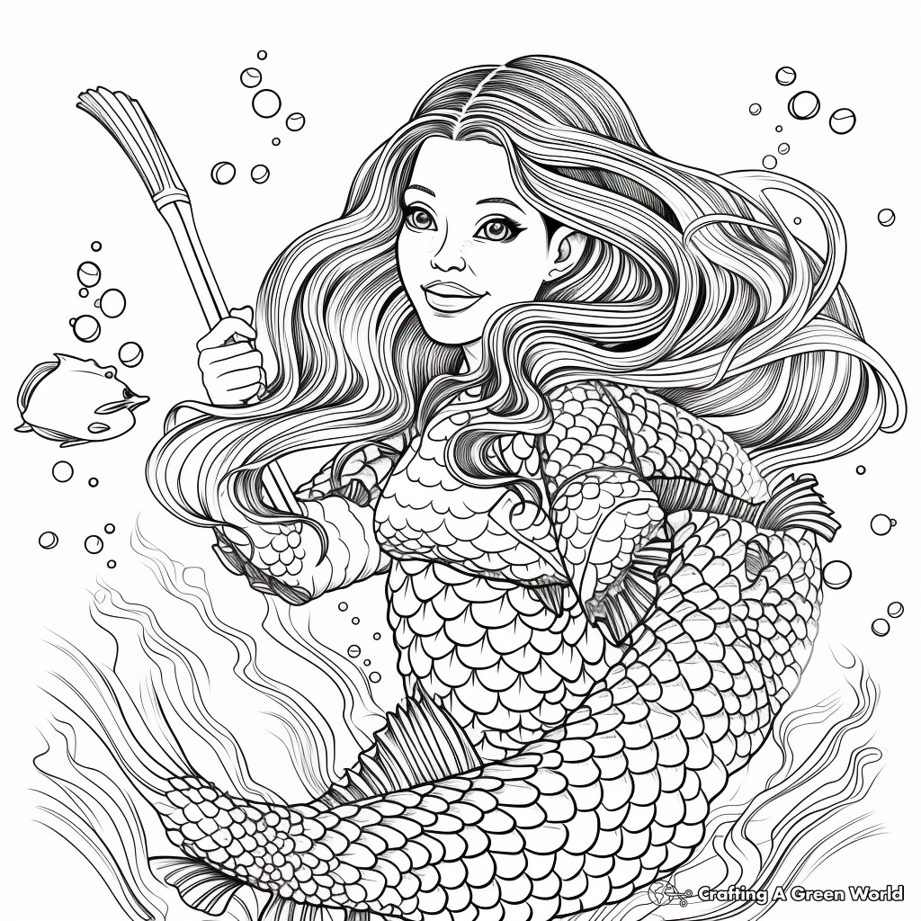 Unicorn mermaid coloring pages