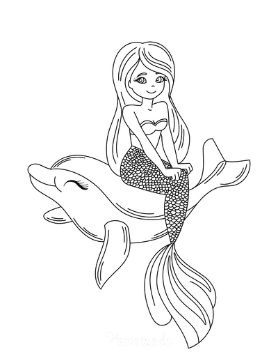 Free printable mermaid coloring pages