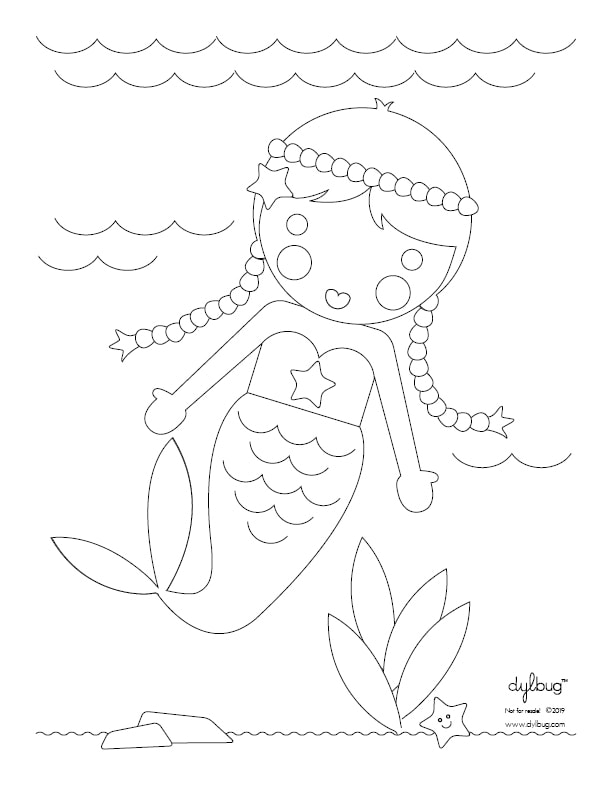 Mermaid coloring page