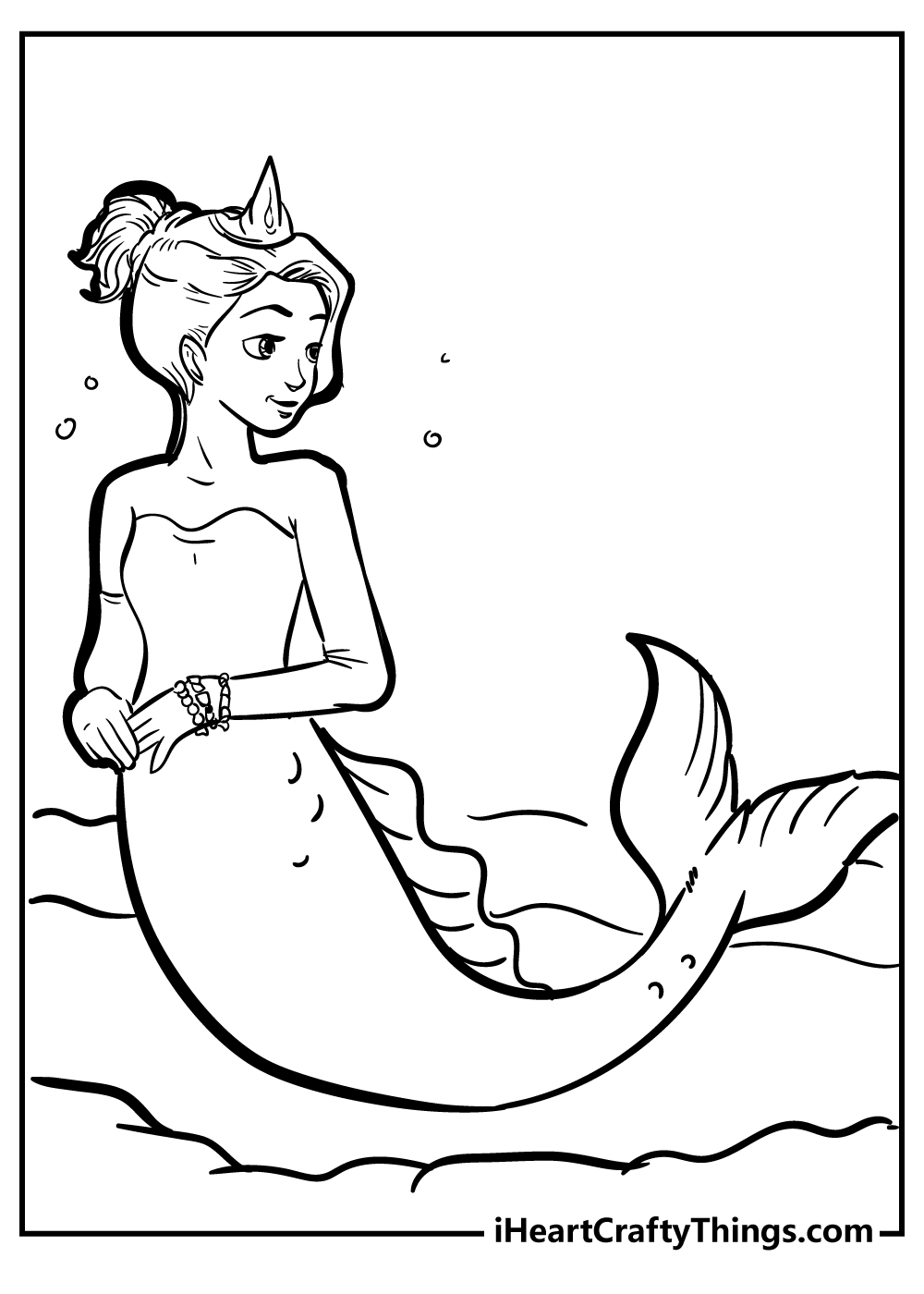 Mermaid coloring pages free printables