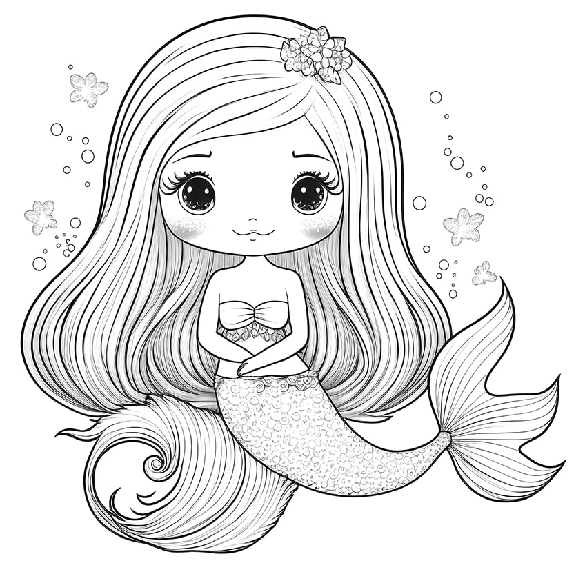 Mermaid coloring pages