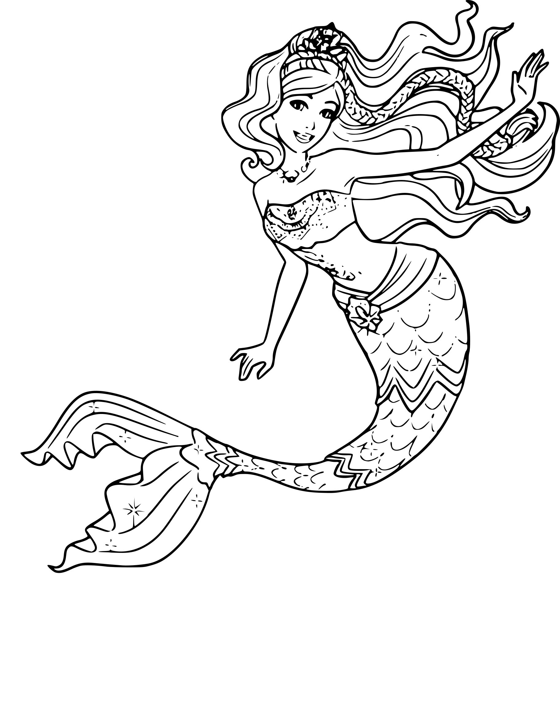 Barbie mermaid coloring pages