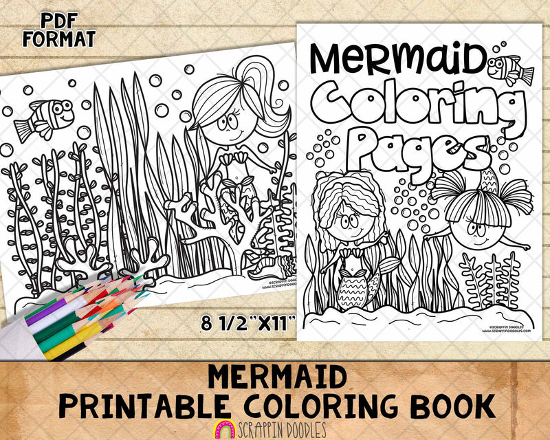 Mermaid coloring book