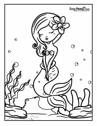 Mermaid coloring pages