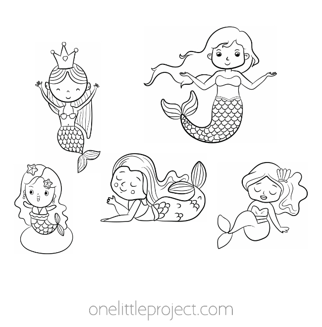 Free mermaid coloring pages printable mermaid coloring sheets