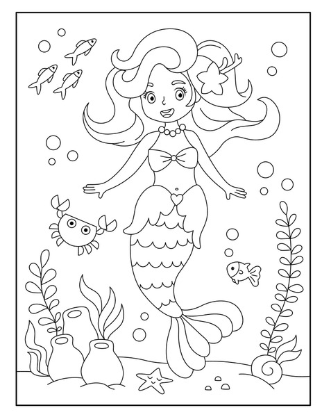 Adult mermaid coloring pages images stock photos d objects vectors