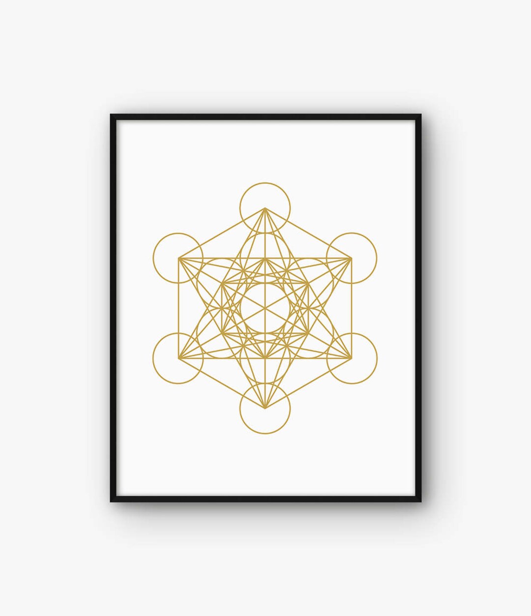 Metatrons cube print gold metatron cube wall art metatrons cube golden sacred geometry print fruit of life print sacred geometry art