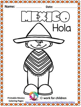 Printable mexico coloring pages â read color and learn by work for children