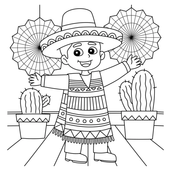 Mexico coloring pages vector images