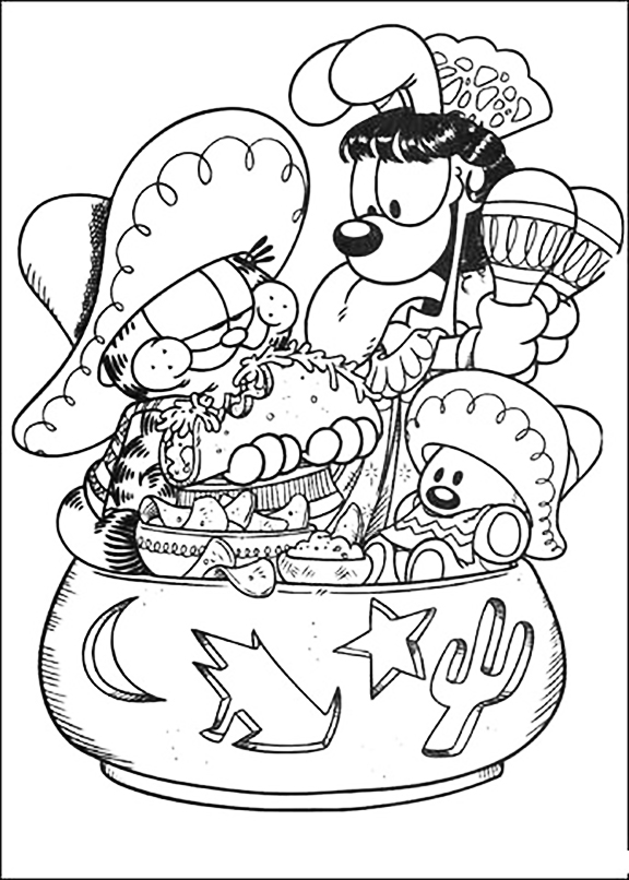 Mexican food coloring pages