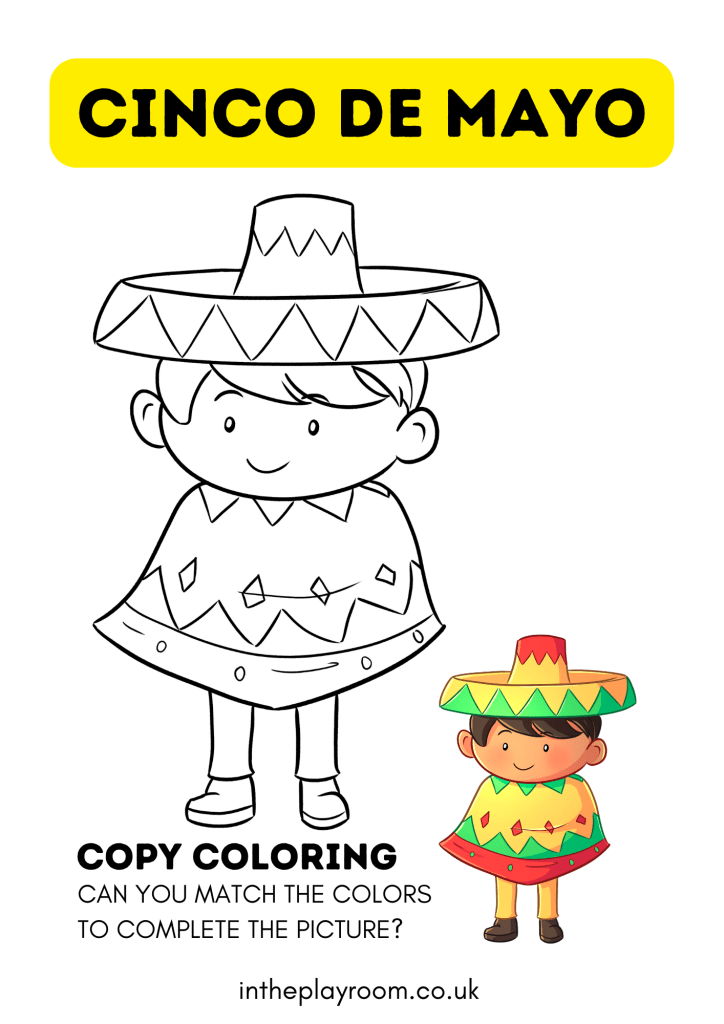 Free printable cin de mayo loring pages