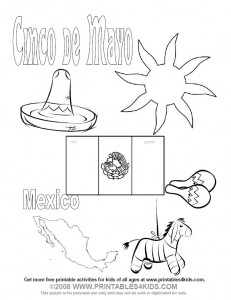 Cinco de mayo coloring page â printables for kids â free word search puzzles coloring pages and other activities