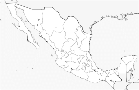 Mexico map coloring page free printable coloring pages