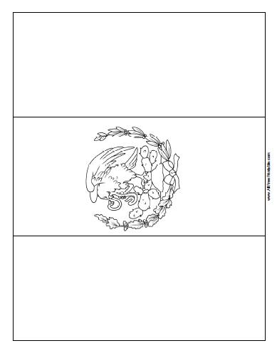 Mexico flag coloring page â free printable