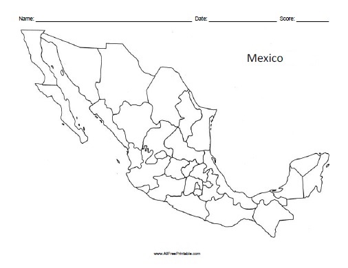 Mexico maps â free printable