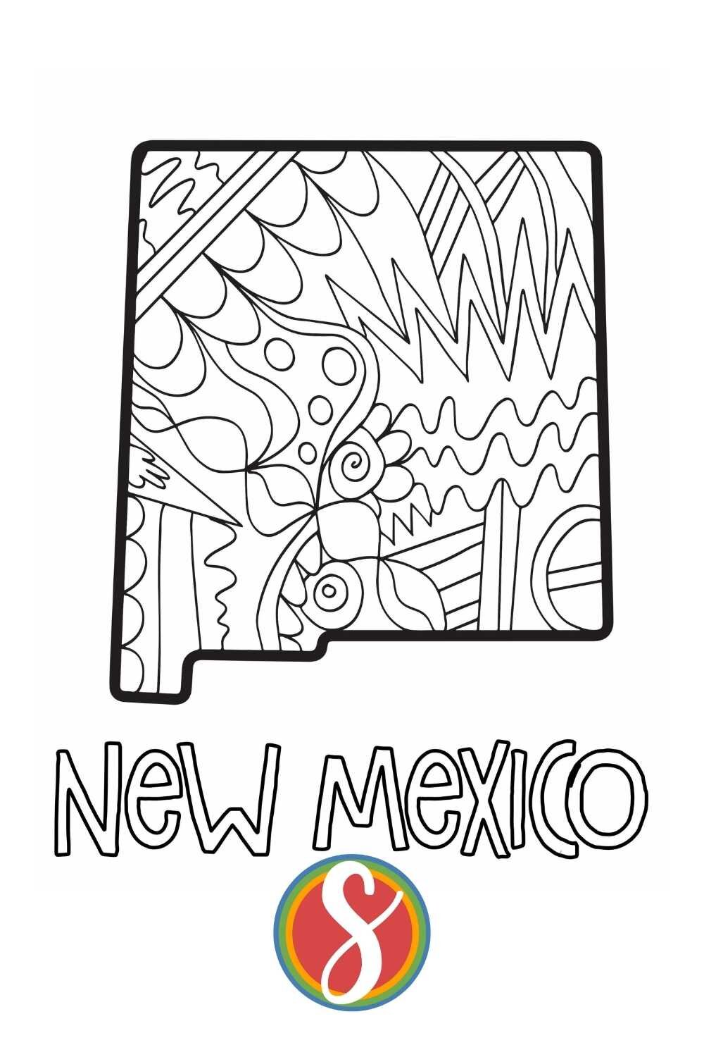 Free new mexico coloring pages â stevie doodles