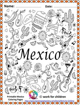 Printable mexico coloring pages â read color and learn by work for children