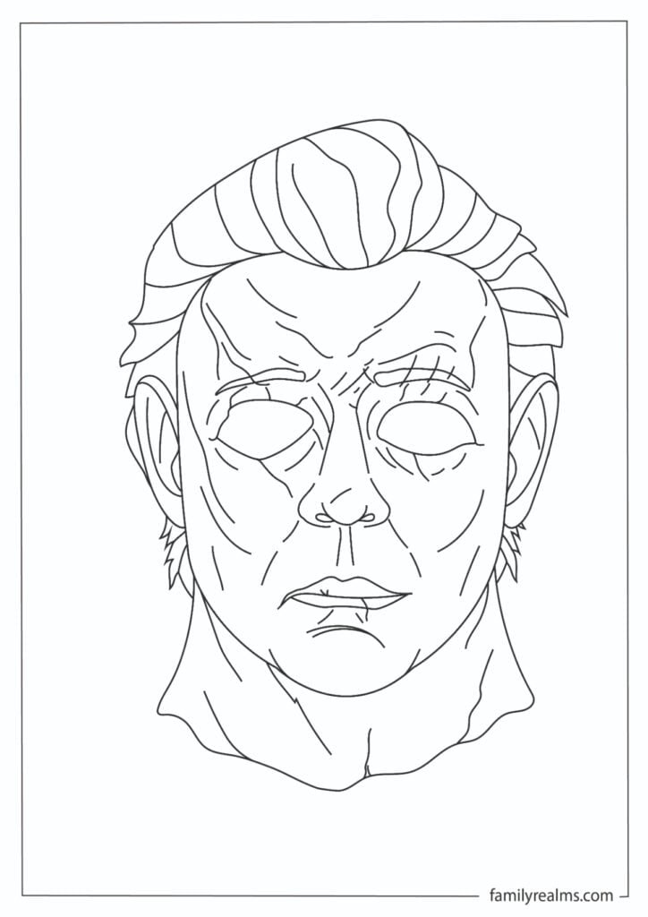 Halloweens michael myers coloring pages printable pdfs