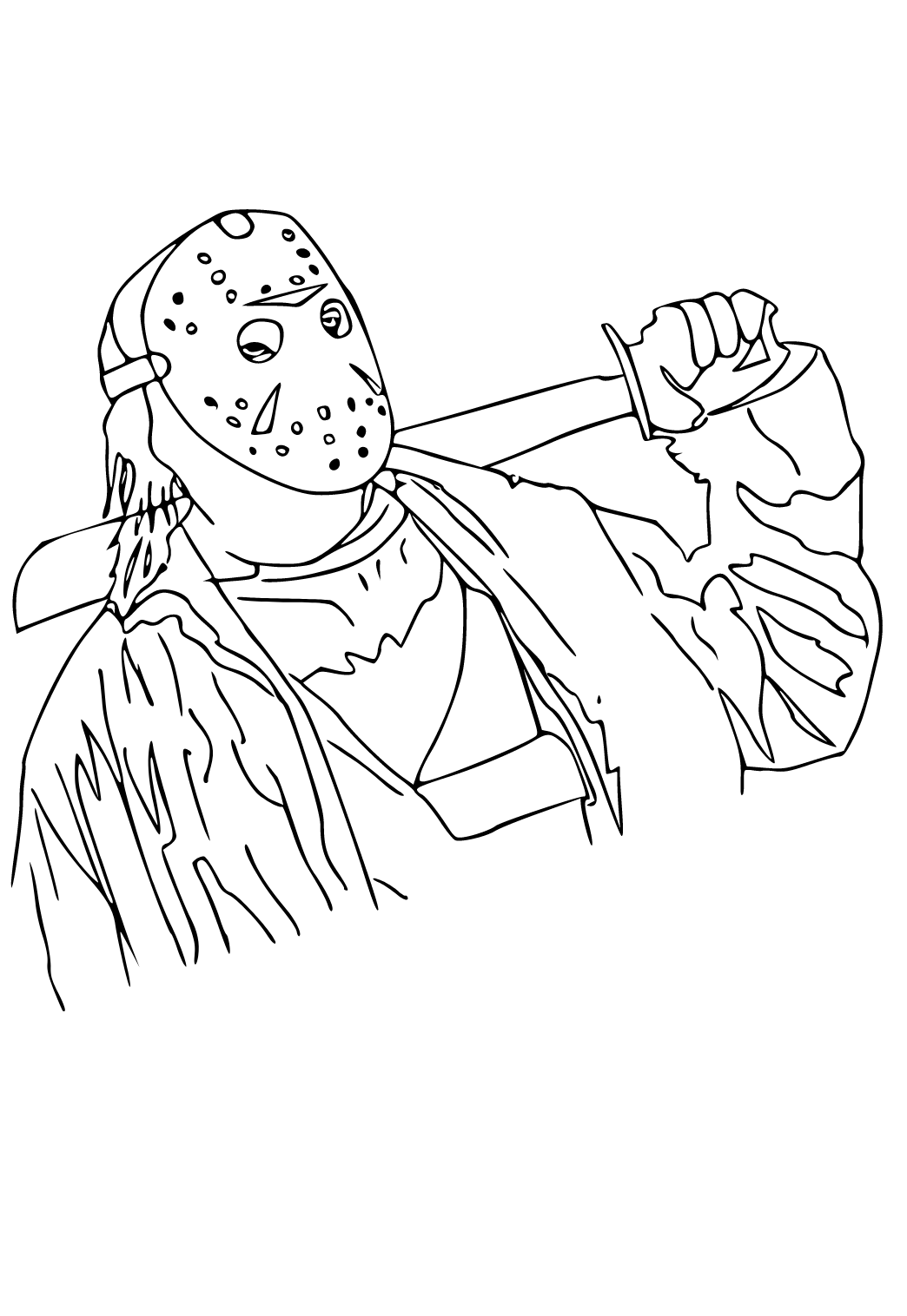 Free printable michael myers easy coloring page sheet and picture for adults and kids girls and boys