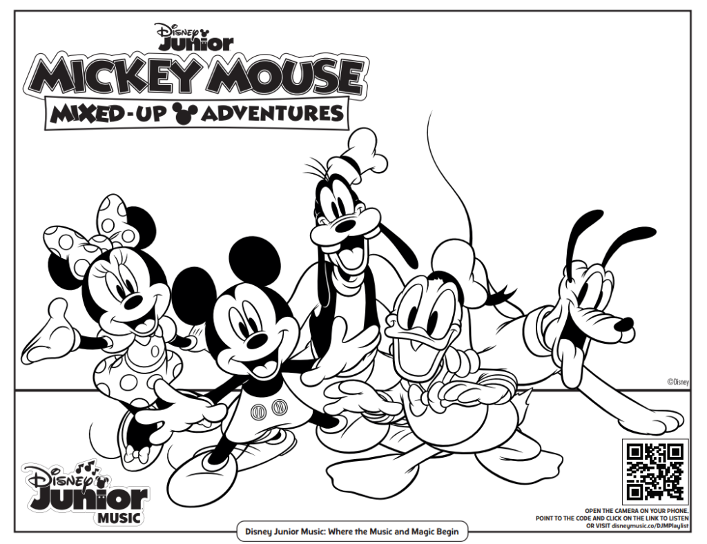 Free printable disney junior coloring pages disney music playlists