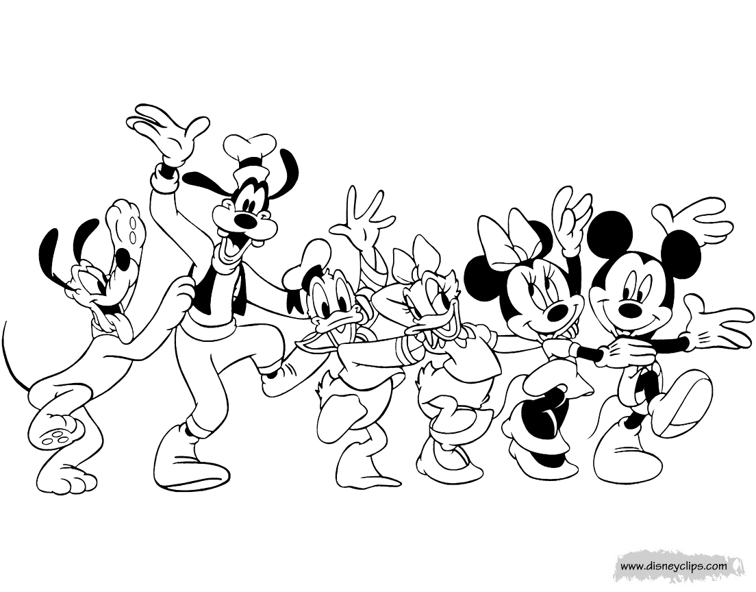 Mickey mouse friends coloring pages