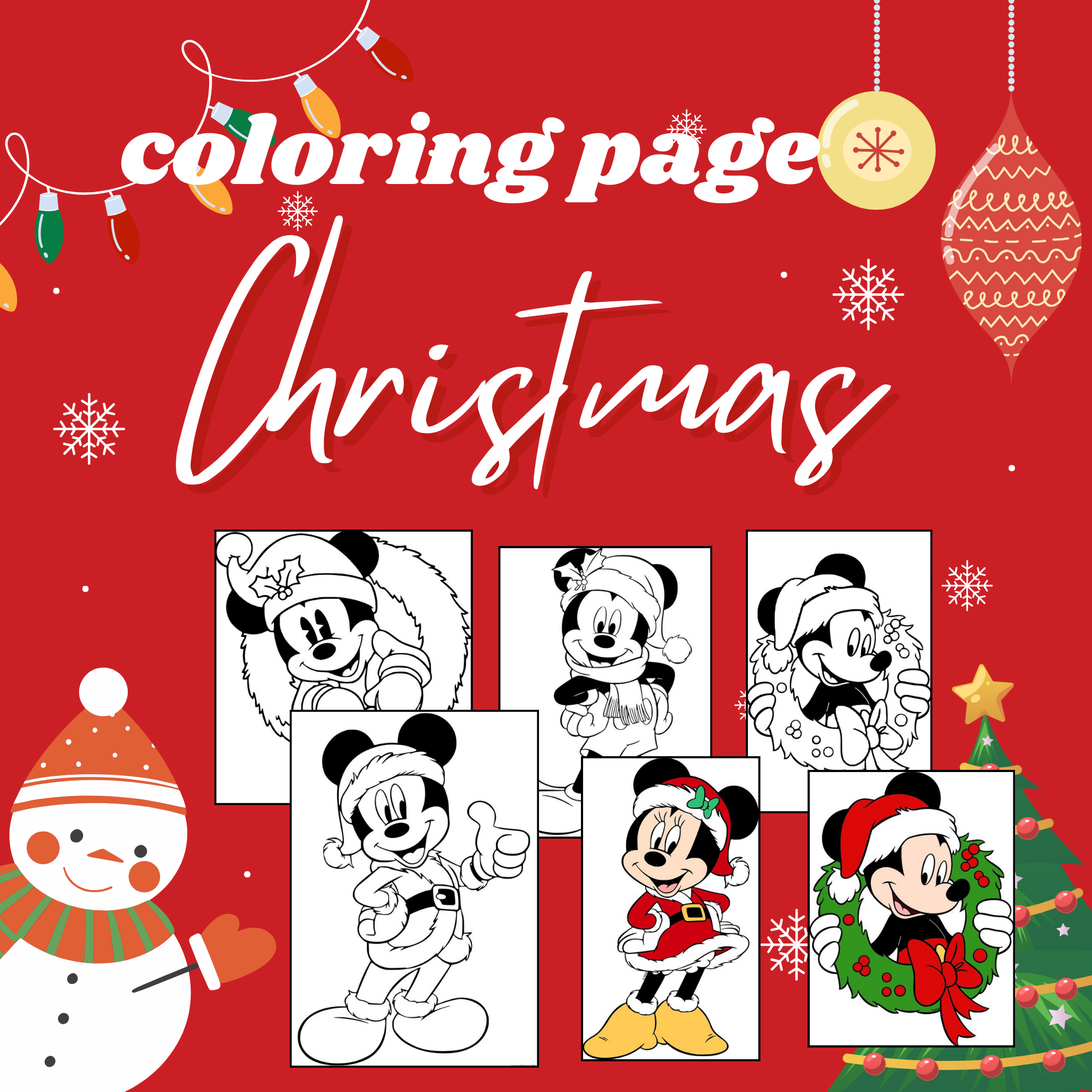 Mickey mouse christmas coloring pages activity worksheets christmas no prep made by teachers