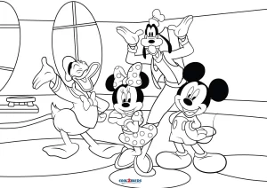 Free printable mickey mouse clubhouse coloring pages for kids