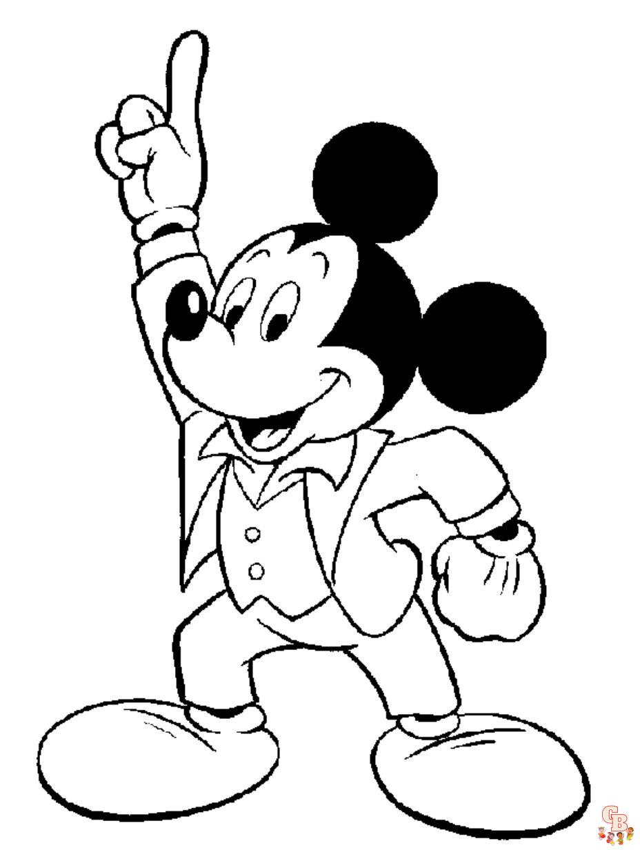 Free mickey mouse coloring pages for kids